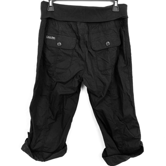 Calvin Klein PERFORMANCE Black Cropped Pants sz S - Picture 7 of 16